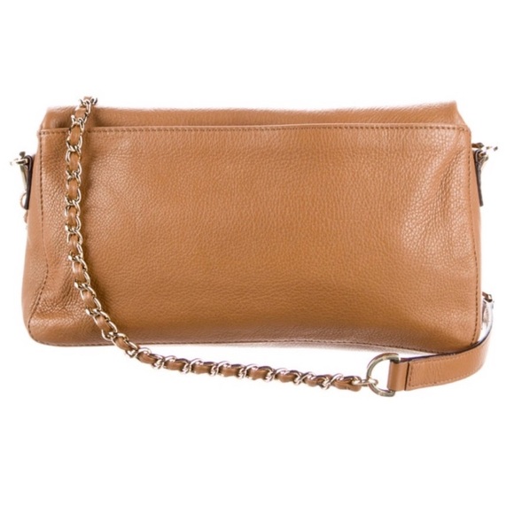 Tory Burch Boho Tan Crossbody Bag with Chain Strap and Whipstitch Detailing - Picture 4 of 8